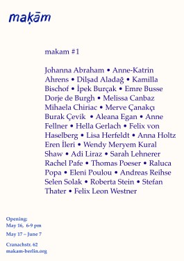 a flyer for the opening show with artists' names. 